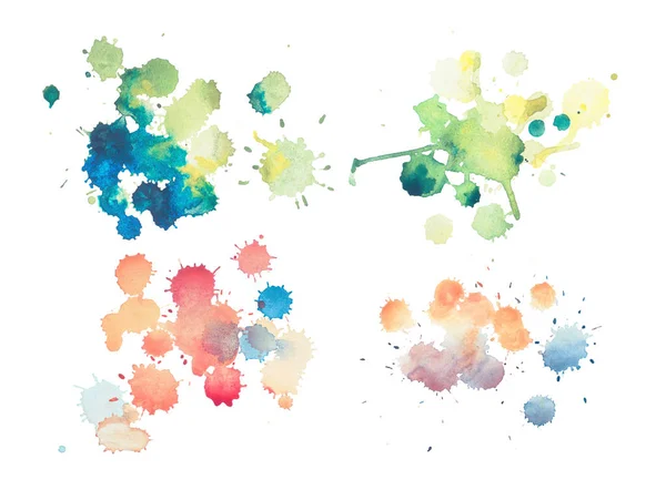 Красочные ретро-винтажные абстрактные акварели акварель художественная ручная краска на белом фоне — стоковое фото