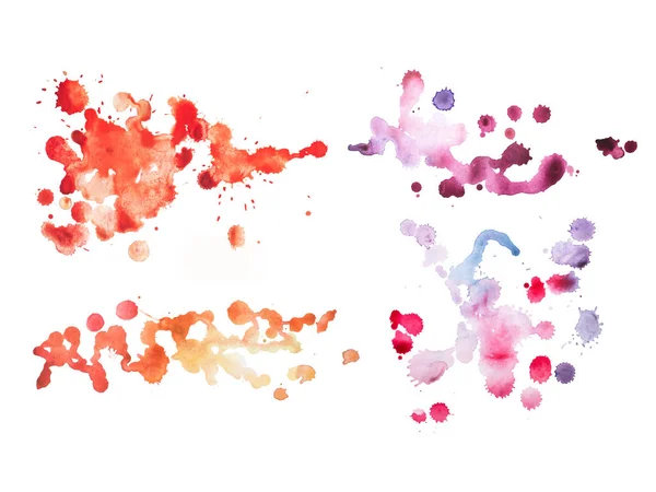Красочные ретро-винтажные абстрактные акварели акварель художественная ручная краска на белом фоне — стоковое фото
