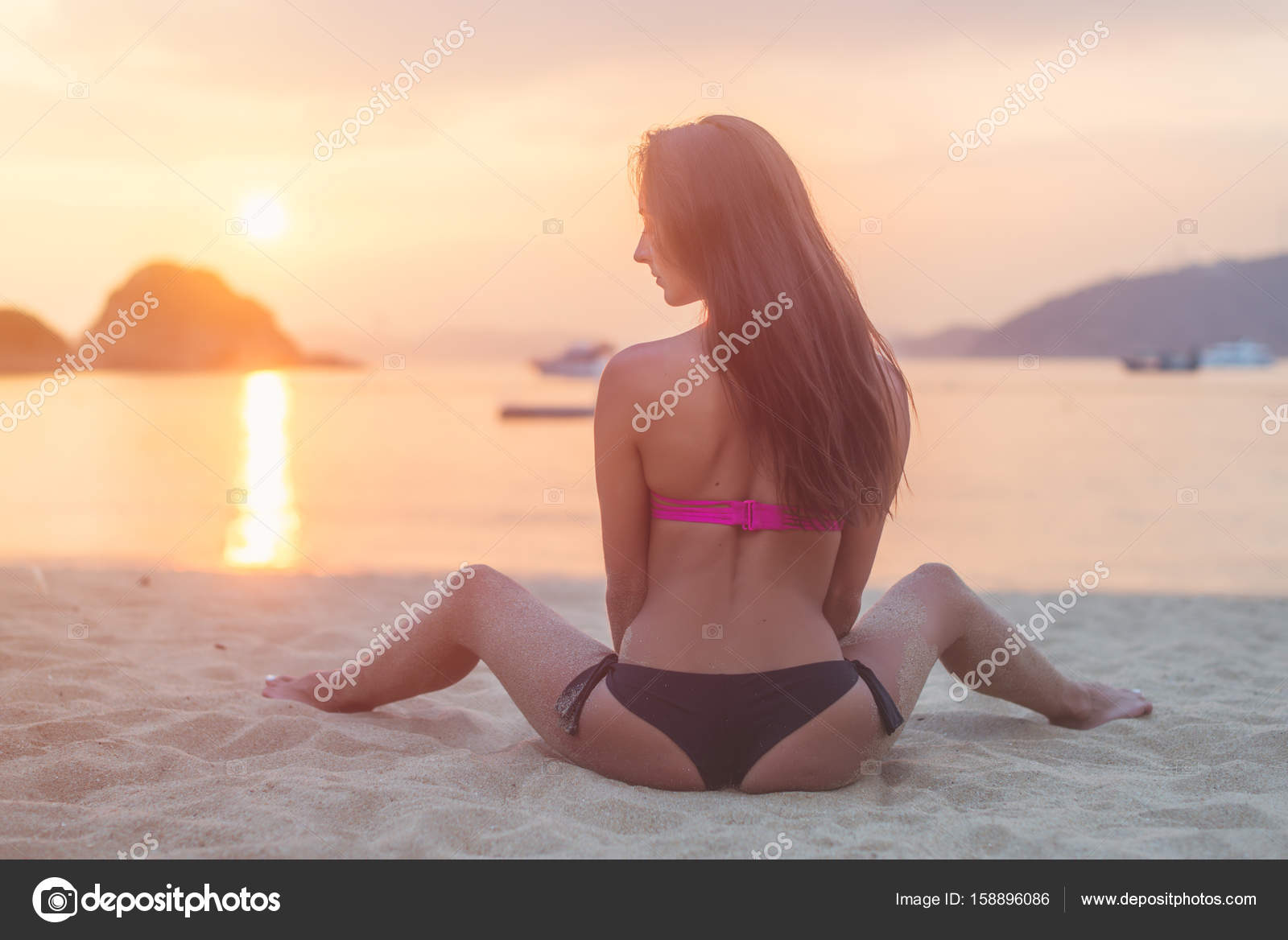 Legs Spread In Bikini