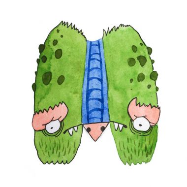 Komik suluboya karikatür İngilizce alfabesi canavarlar ile