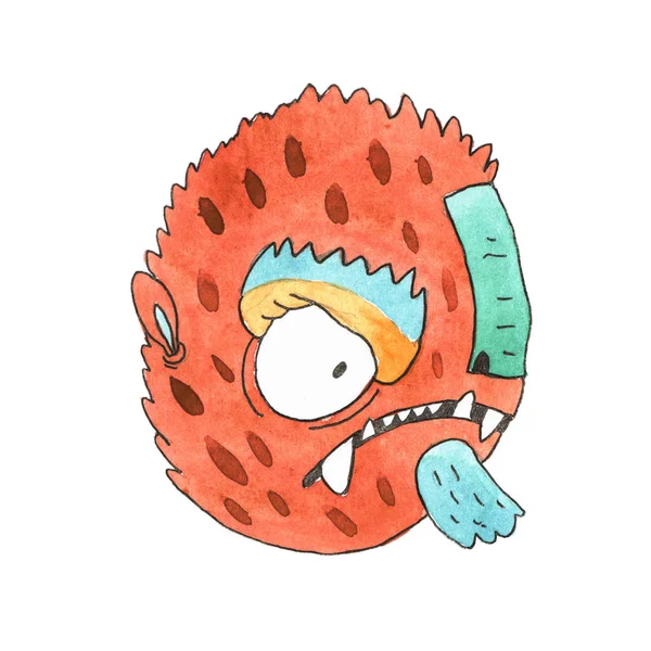 Komik suluboya karikatür İngilizce alfabesi canavarlar ile