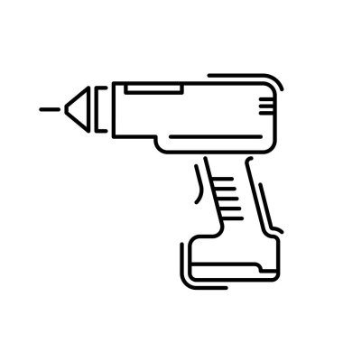 İnşaat ve onarım satırı simgesi tornavida için çalışma araçları.