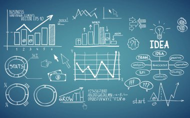 İşletme Maliye elemanları. El çizimi