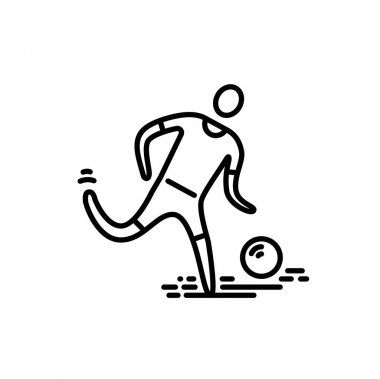 İnce çizgi simgesi. Futbol futbol oyuncusu.