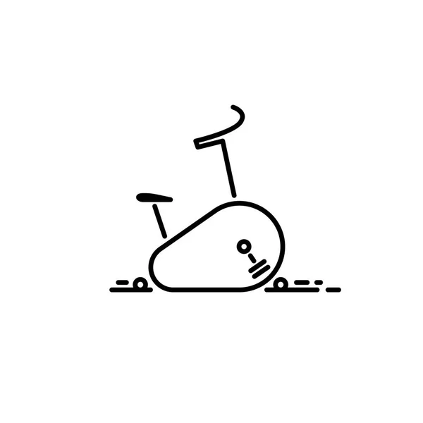 Cykel-ikonen vektor. Cykel. Cardio träning apparater cykling tunn linje-ikonen. — Stock vektor