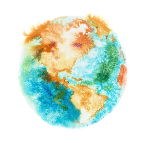 Föld bolygó. Gömb. Kilátás Észak- és Dél-Amerika — Stock Fotó