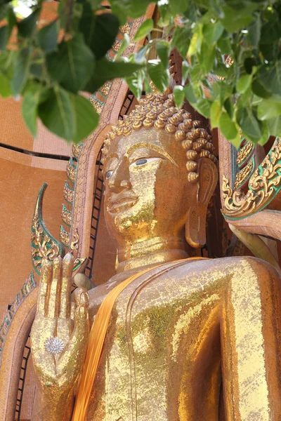 Statue de Bouddha d'or (Luang por shin pa tan porn) en Thaïlande temp — Photo