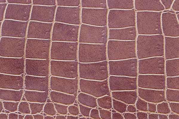 Coccodrillo marrone fantasia in pelle artificiale . — Foto Stock