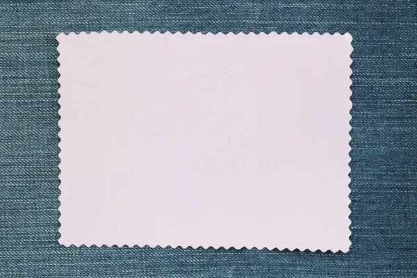 Note paper of empty and copy space on Denim background. — Stock Photo, Image