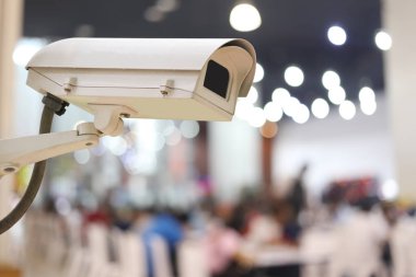 CCTV Kamera kayıtta insanların alışveriş arka plan bulanıklık 