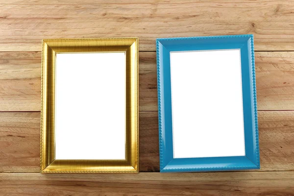 Vintage Photo frame on wooden background. — Stock Photo, Image