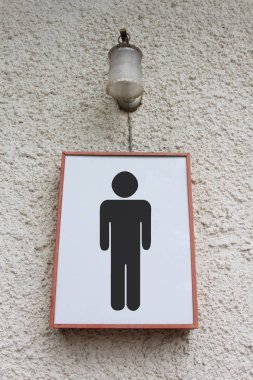 Erkek tuvalet işaretleri.