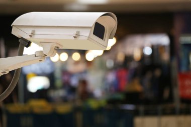 CCTV Kamera kayıtta iç restoranın arka plan bulanıklık.