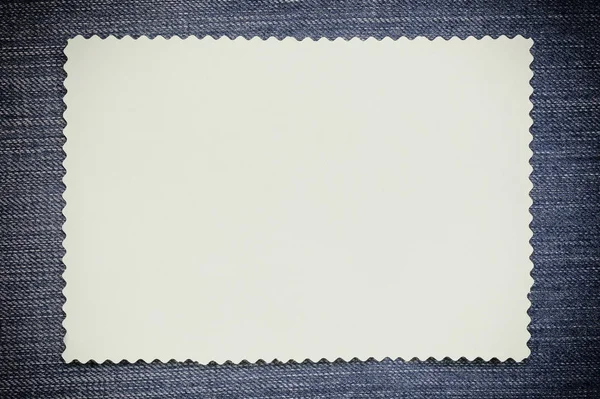 Note Paper Empty Copy Space Denim Background You Can Input — Stock Photo, Image