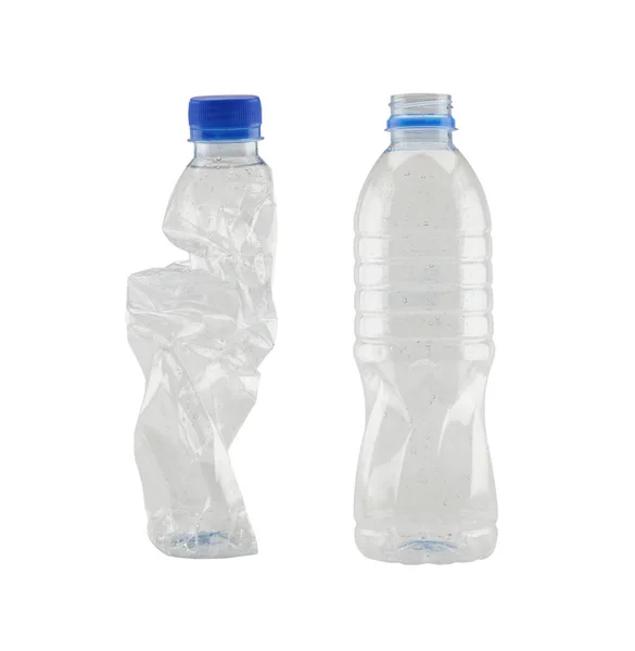 Botella Plástico Aislado Sobre Fondo Blanco Tienen Rutas Recorte Para —  Fotos de Stock