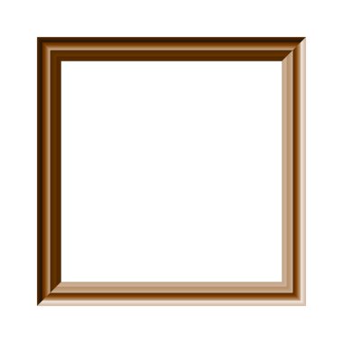 Tasarım için beyaz arka plan üzerinde izole kahverengi renk Vintage Fotoğraf Çerçevesi.