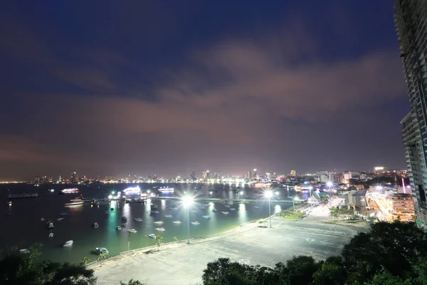 Süd Pattaya Pier Von Bali Hai Point Wichtigste Touristenattraktion Der — Stockfoto