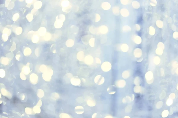 Bokeh Fundo Azul Luzes Natal Para Projeto Pano Fundo Suas — Fotografia de Stock