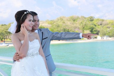 Koh Chang Adası Si kavramı aşk anısına, Tay öncesi düğün fotoğrafçılığı çiftler.