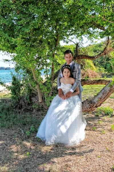 Pre Boda Fotografía Tailandesa Parejas Koh Chang Island Concepto Memoria — Foto de Stock