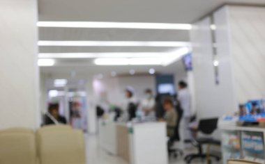 Arka plan resmi hastane bulanık.