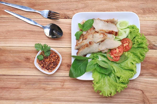 Daging panggang dari makanan Thailand. . — Stok Foto