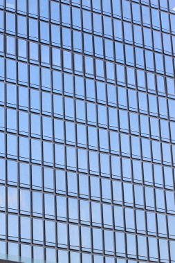 Bir gökdelenin cam duvar.