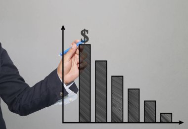 iş adamı yardıma mavi kalem noktası için en iyi grafik.