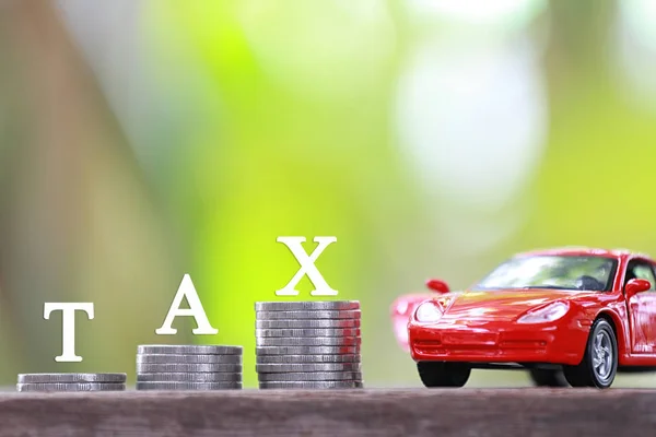 Концепция автомобильного налога . — стоковое фото