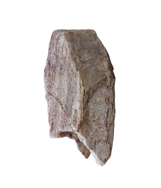 Pedra marrom isolado no fundo branco. — Fotografia de Stock