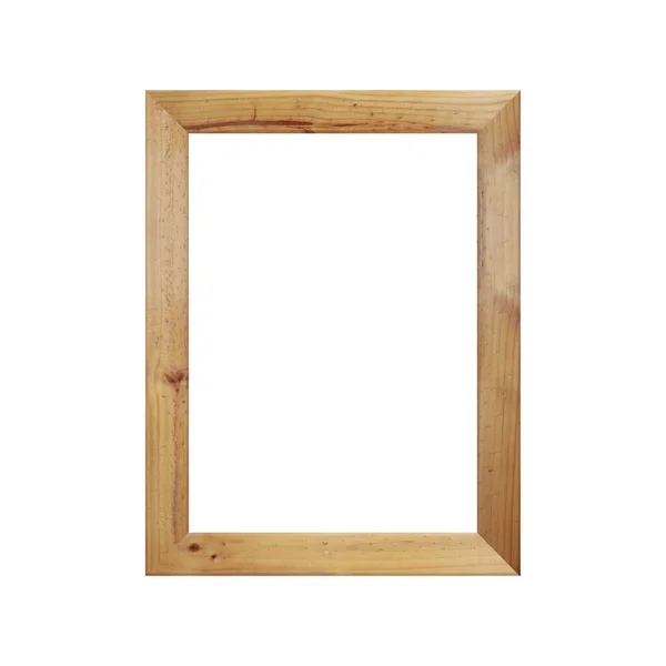 Oude houten frame geïsoleerd. — Stockfoto