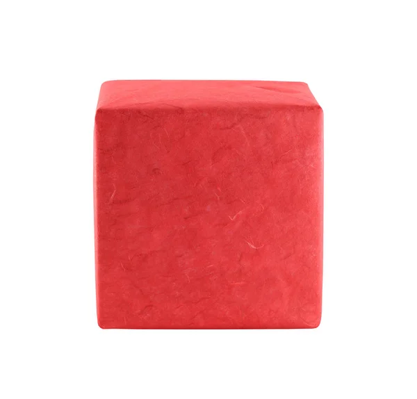 Scatola regalo rossa isolata su sfondo bianco. — Foto Stock