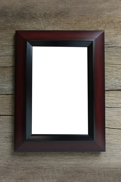 Modern Picture Frame on wooden wall. — Stock Photo, Image