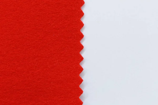 Red fabric on white paper and have copy space. — Stock Photo, Image