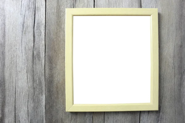 Modern resim çerçevesi ahşap duvar üzerinde.