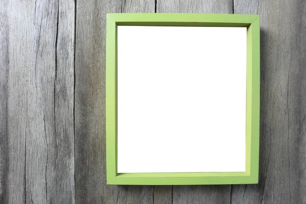 Moderne Picture Frame op houten muur. — Stockfoto