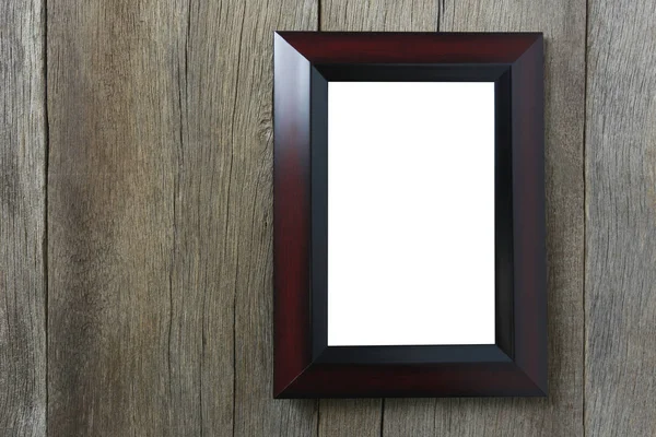 Modern Picture Frame on wooden wall. — Stock Photo, Image