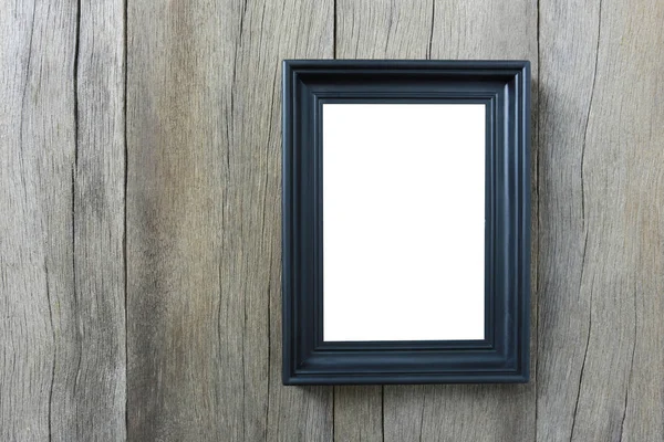 Modern Picture Frame on wooden wall. — Stock Photo, Image