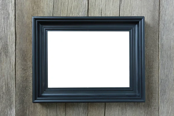 Modern Picture Frame on wooden wall. — Stock Photo, Image