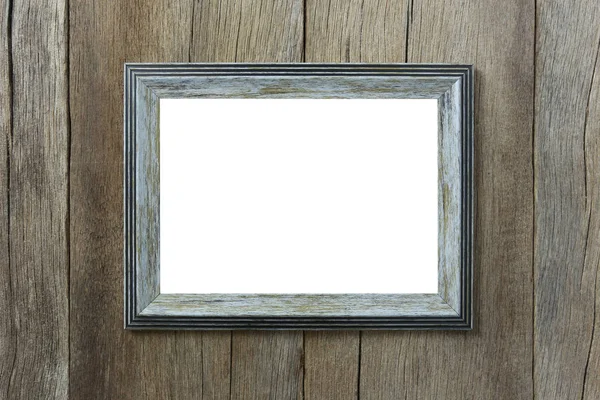 Современная рамка на деревянной стене . — стоковое фото
