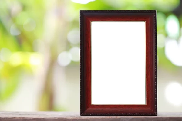 Moderní rámeček obrázku na dřevěnou podlahu. — Stock fotografie