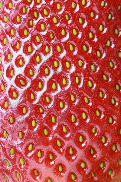 Oberfläche der Erdbeerfrucht. — Stockfoto