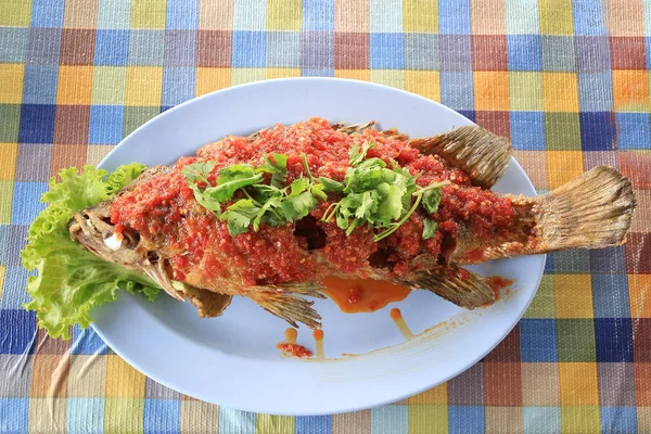 Grouper fish of Thai seafood. — Stock Photo, Image