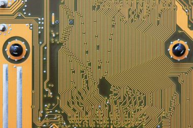 Bilgisayar anakart yüzeyi teknolojik altyapı.