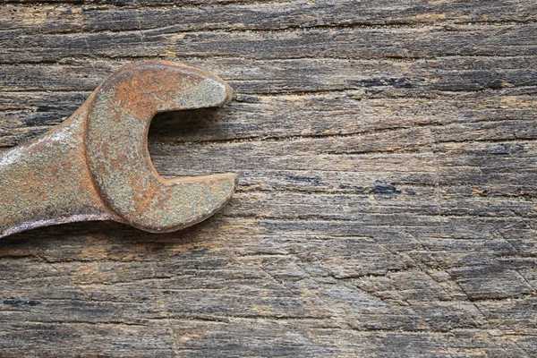 Old wrench in have rust stain. — Stock Photo, Image