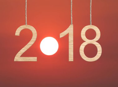 İpleri güneşin doğuşunu ya da gün batımı geri asılı tahta 2018 metin