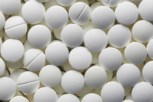 Weiße Pille Tablette Hintergrund. — Stockfoto