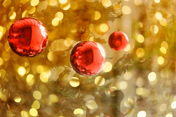 Jul och nyår i bakgrunden av dekoration. — Stockfoto