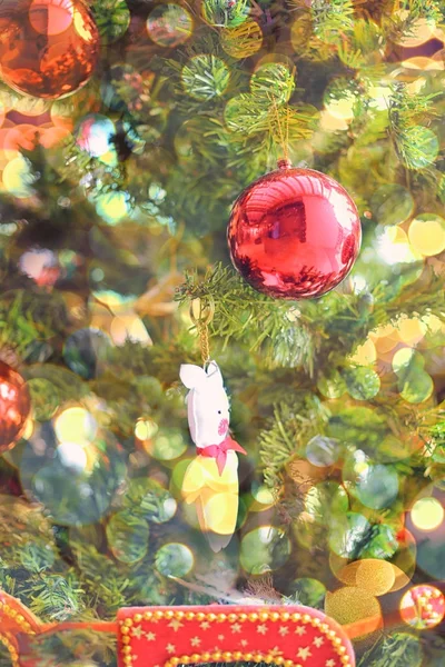 Noel ve yılbaşı dekorasyon arka planda. — Stok fotoğraf