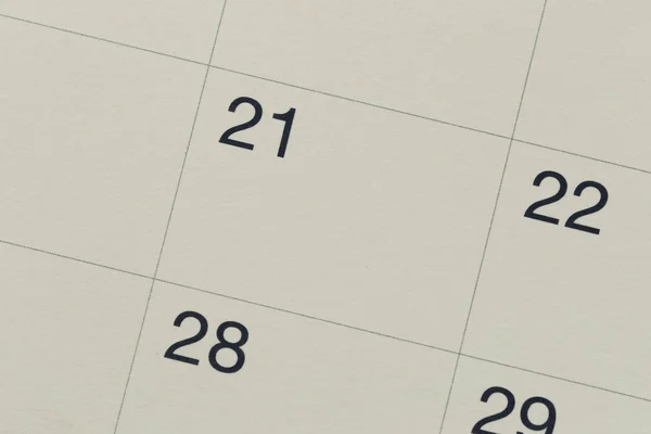 Tjugoen antal Vintage kalender papper bakgrund. — Stockfoto